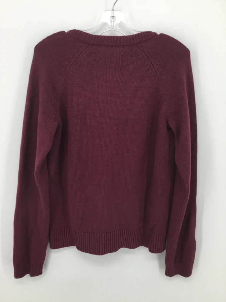 Lands' End Child Size 10 Burgundy Sweater - girls - Image 2