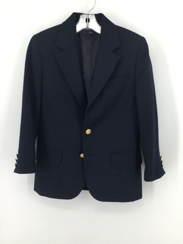 Lands' End Child Size 8 Navy Solid Blazer - boys