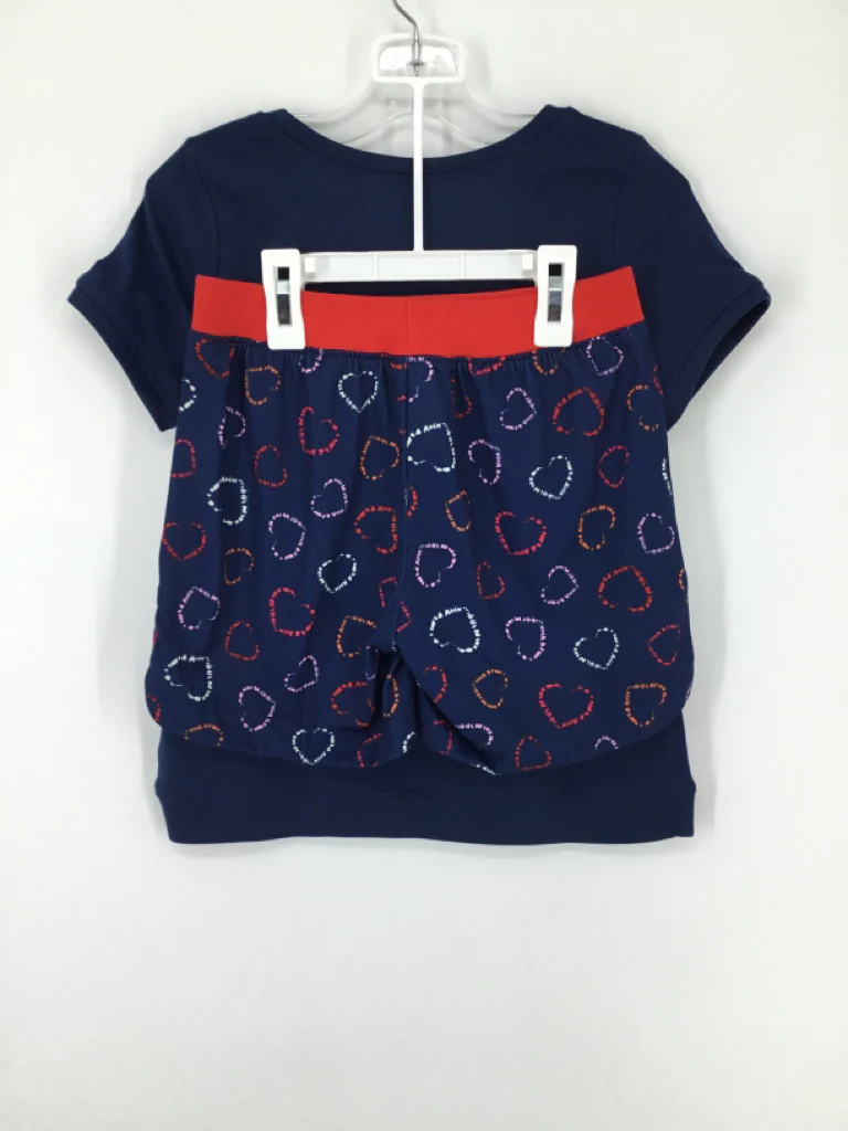 Lands' End Child Size 8 Navy Valentine's Day Pajamas - Image 2
