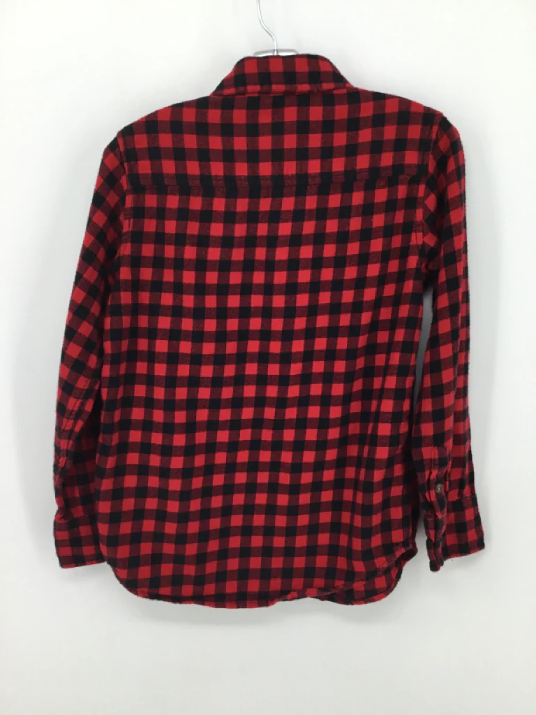 Lands' End Child Size 8 Red Gingham Shirt - boys - Image 2