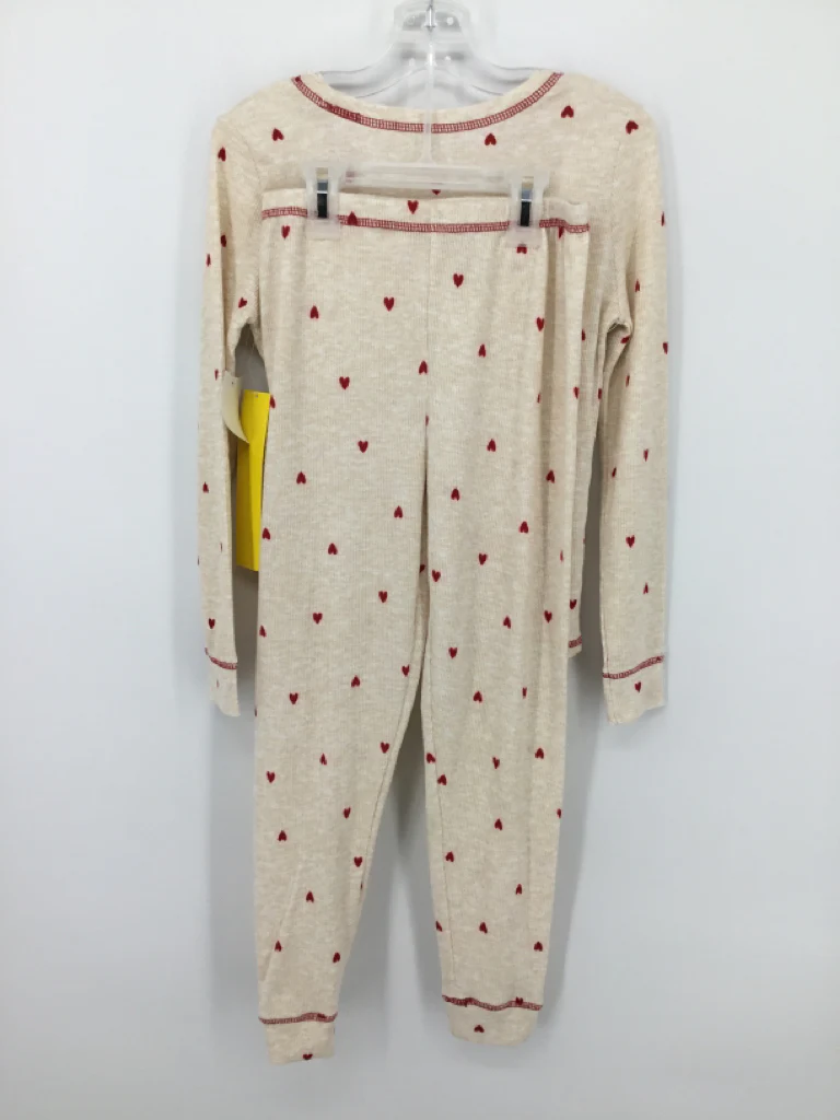 Laura Ashley Child Size 10 Tan Valentine's Day Pajamas - Image 3