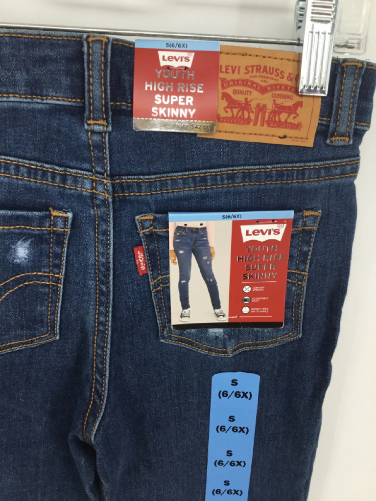 Levi's Child Size 6 Blue Jeans - girls - Image 2
