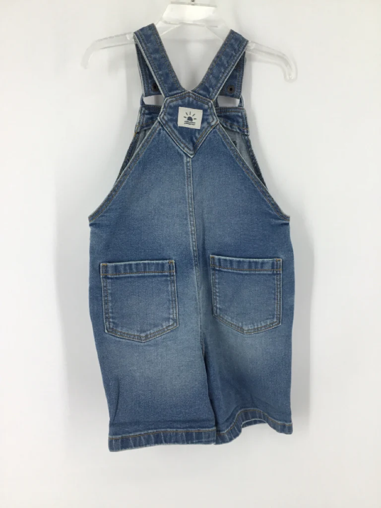 Little Co Child Size 3 Blue Solid Overalls - boys - Image 2