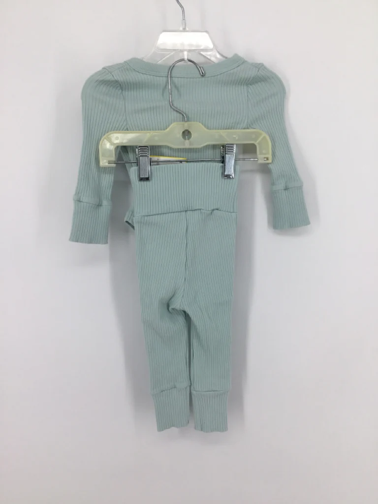 Little Co Child Size 3 Months Blue Solid Outfit - boys - Image 2
