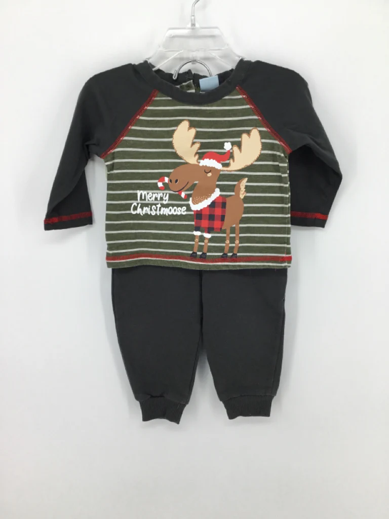 Little Lad Child Size 12 Months Gray Christmas Outfit