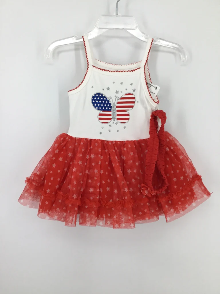Little Me Child Size 12 Months Red Stars & Stripes Outfit