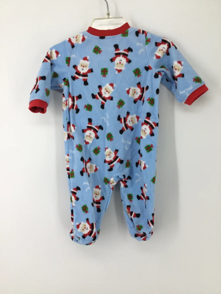 Little Me Child Size 3 Months Blue Christmas Sleeper - Image 2