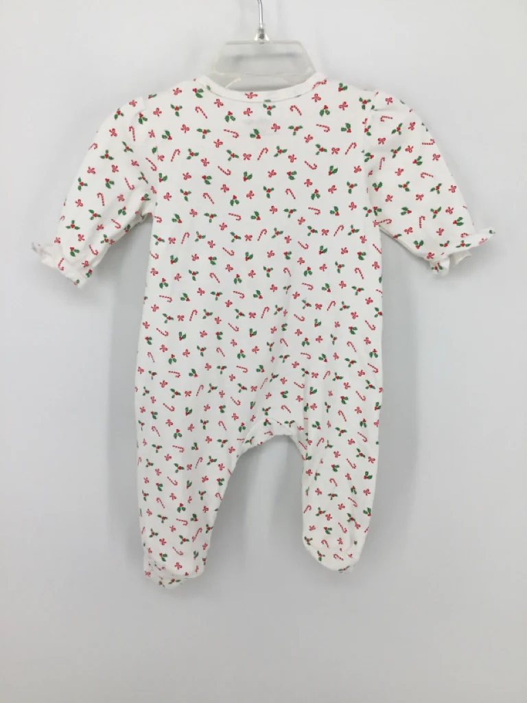 Little Me Child Size 3 Months Red Christmas Sleeper & Hat - Image 2