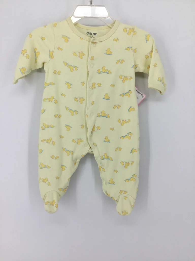 Little Me Child Size 3 Months Yellow Sleepers