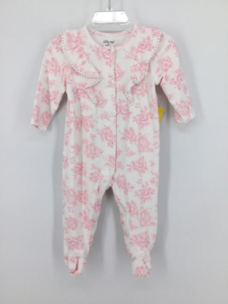 Little Me Child Size 9 Months Pink Sleepers