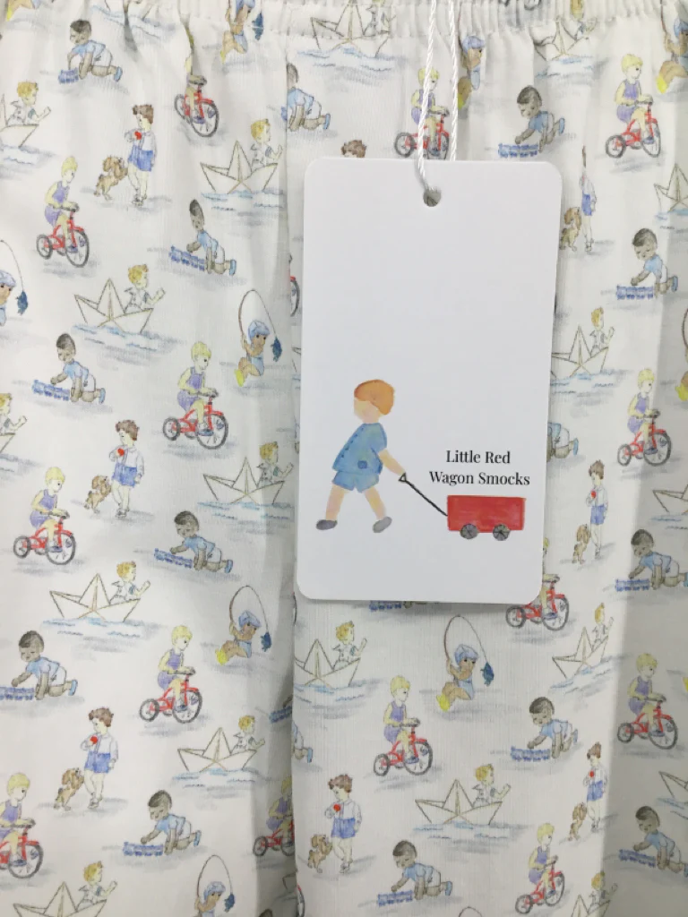 Little Red Wagon Child Size 4 White Print Pants - boys - Image 2