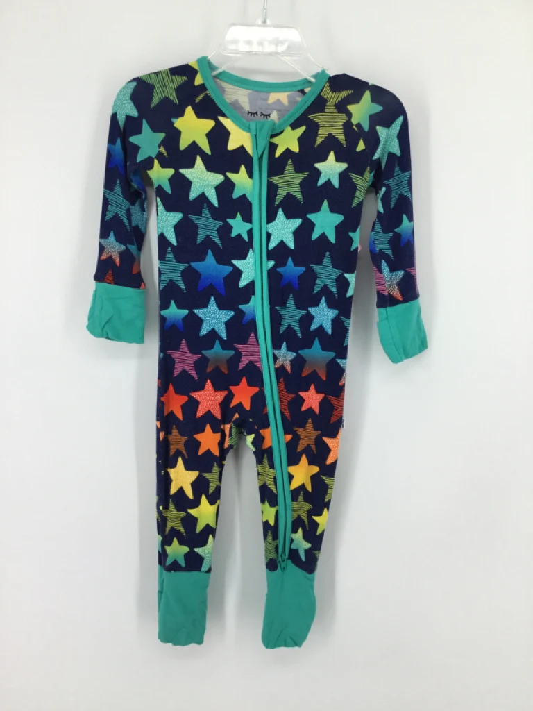 Little Sleepies Child Size 3-6 Months Blue Pajamas - girls