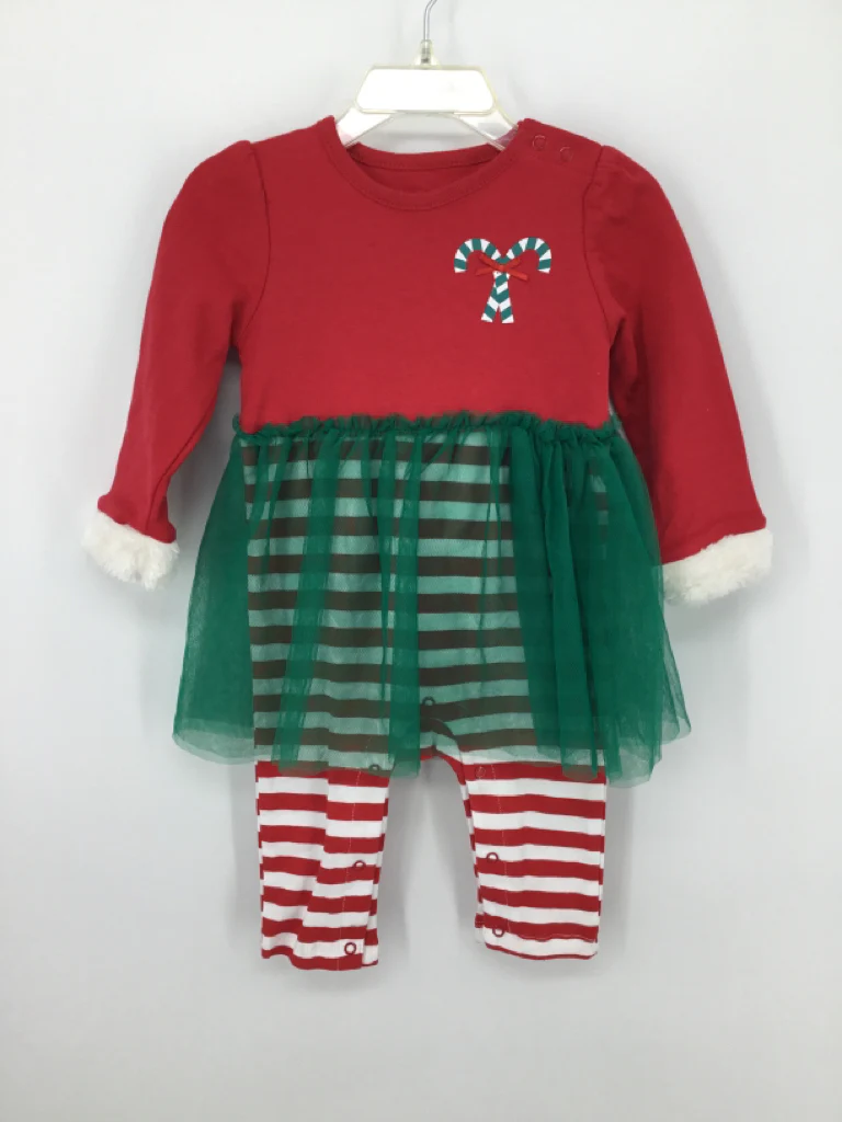 Little Wonders Child Size 6-9 Months Red Christmas Outfit