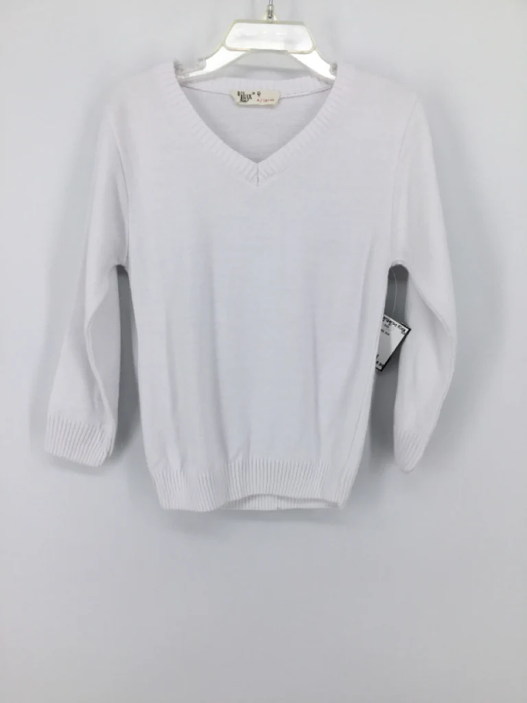 Liuliuby Child Size 4 White Solid Sweater - boys