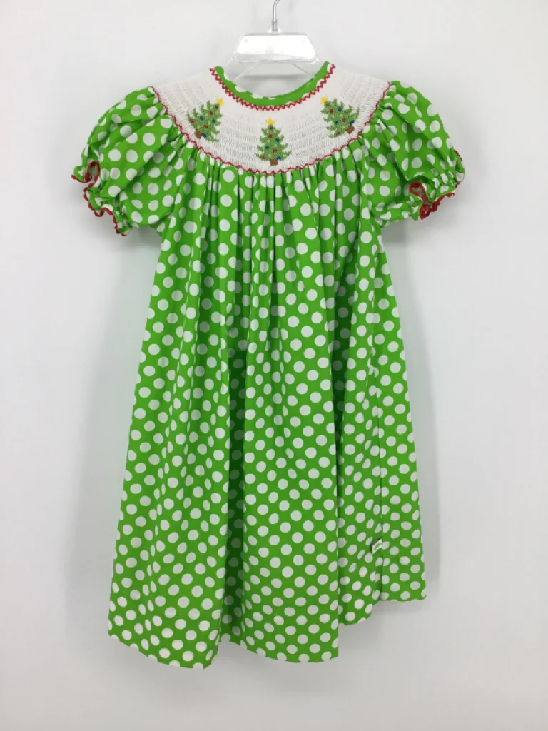 Lolly Wolly Child Size 2 Green Christmas Dress