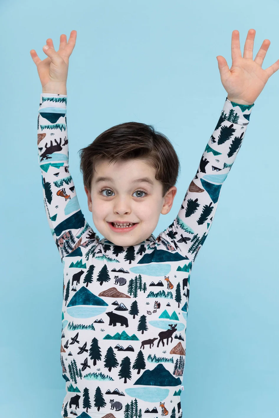Bird & Bean Bamboo Long Sleeved PJ Set - In to the Wild - Image 2