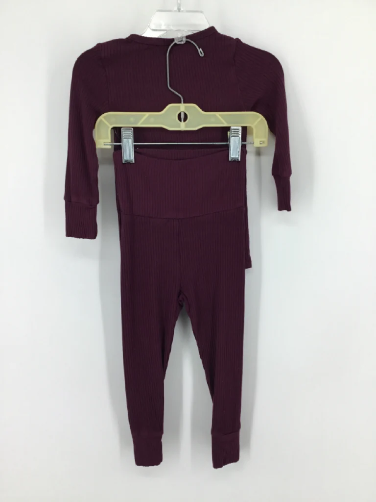 Lou Lou Child Size 18-24 Months Burgundy Pajamas - girls - Image 2