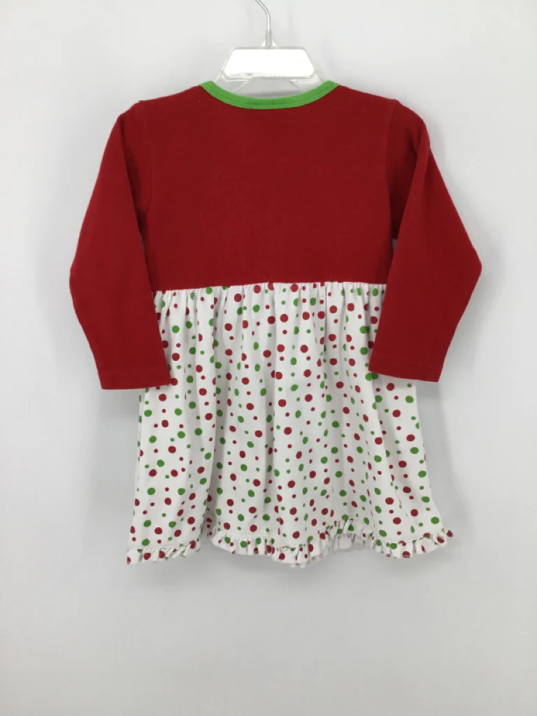 Luigi kids Child Size 3 Red Christmas Dress - Image 2