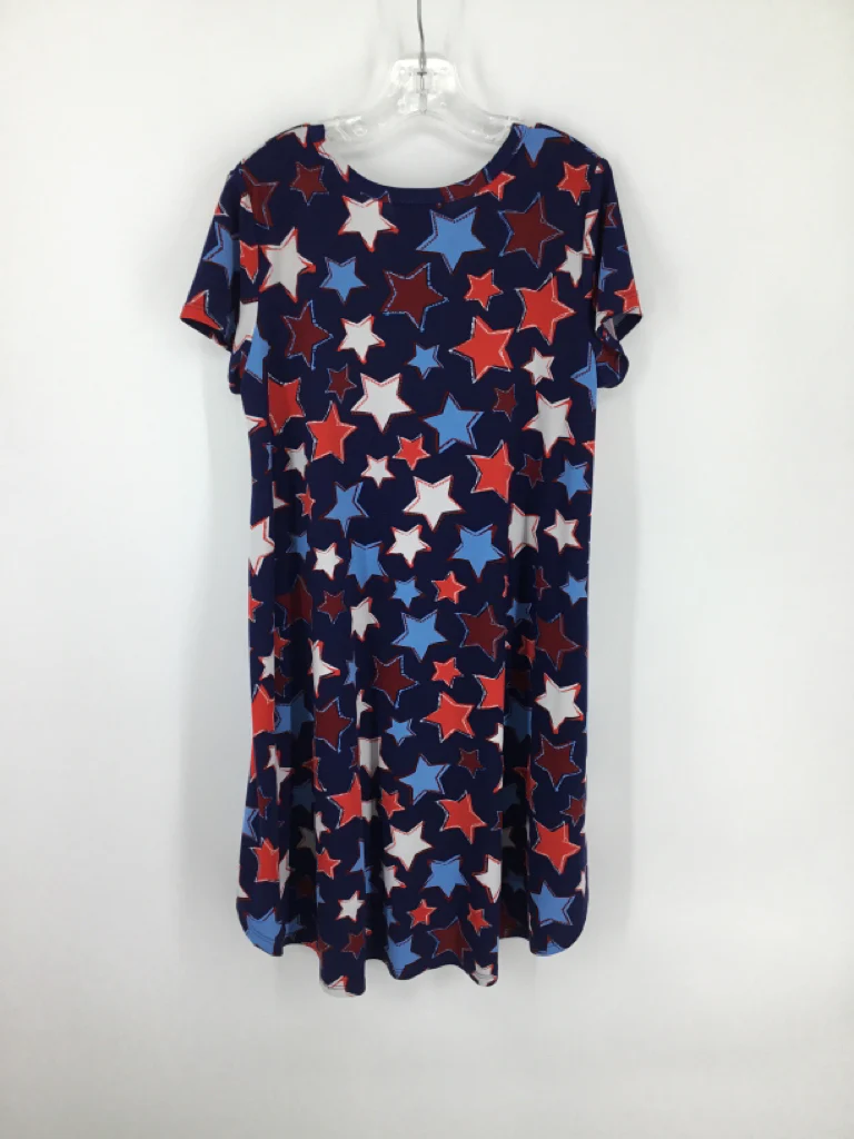 Lularoe Child Size 10 Blue Stars & Stripes Tunic - Image 2