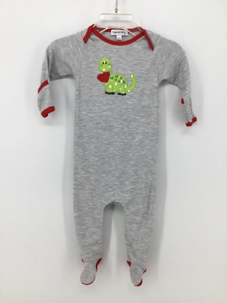 Magnolia Baby Child Size 0-3 Months Gray Valentine's Day Outfit
