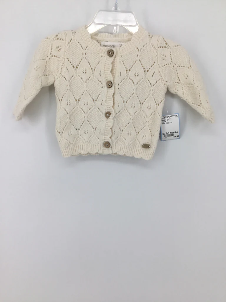 Mayoral Child Size 0-3 Months White Sweater - girls