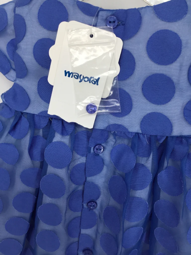 Mayoral Child Size 6-9 Months Blue Dress - girls - Image 2