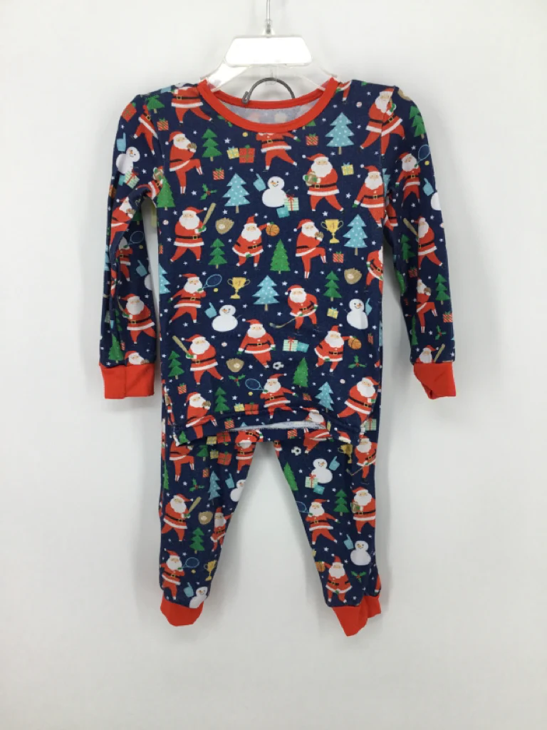 Mea & Co Child Size 2 Navy Christmas Pajamas