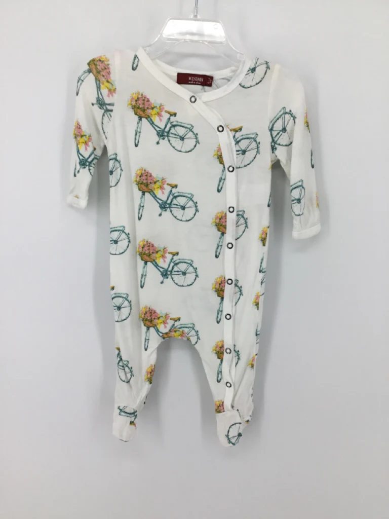 Milkbarn Child Size 0-3 Months White Sleepers