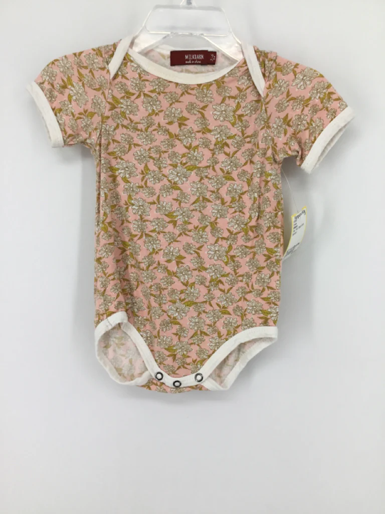 Milkbarn Child Size 3-6 Months Pink Onesie