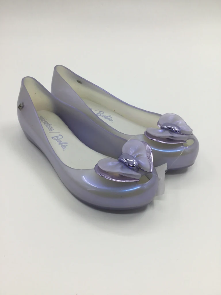 Mini Melissa + Barbie Child Size 4 Youth Iridescent Dress Shoes