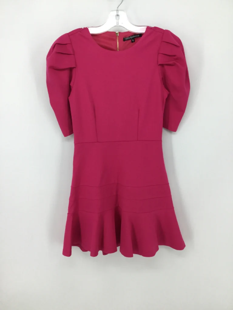 Miss Behave Girls Child Size 12 Pink Dress - girls