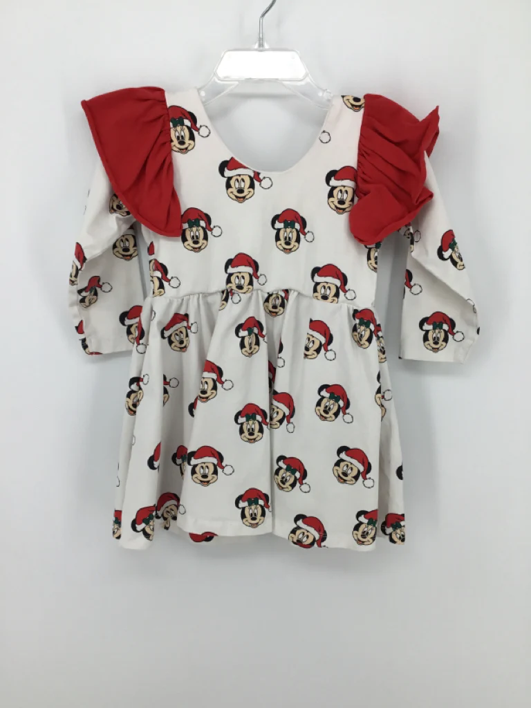 Monica + Andy + Disney Child Size 2 Red Christmas Dress