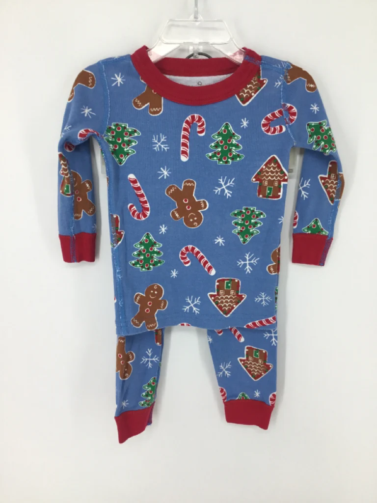 Moon & Back by Hanna Andersson Child Size 18-24 Months Blue Christmas Pajamas