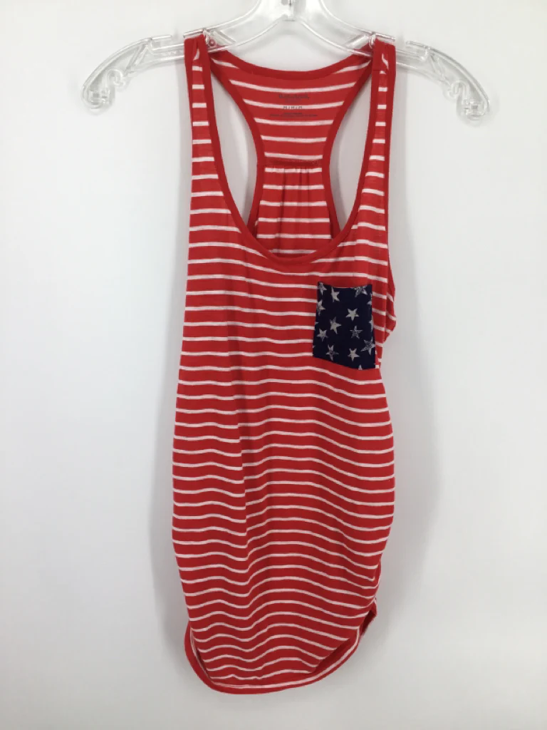 Motherhood Maternity Child Size M Red Stars & Stripes Maternity Tank Top