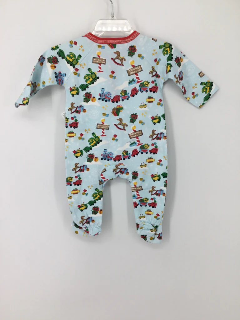 Mudpie Child Size 0-3 Months Blue Christmas Outfit - Image 3