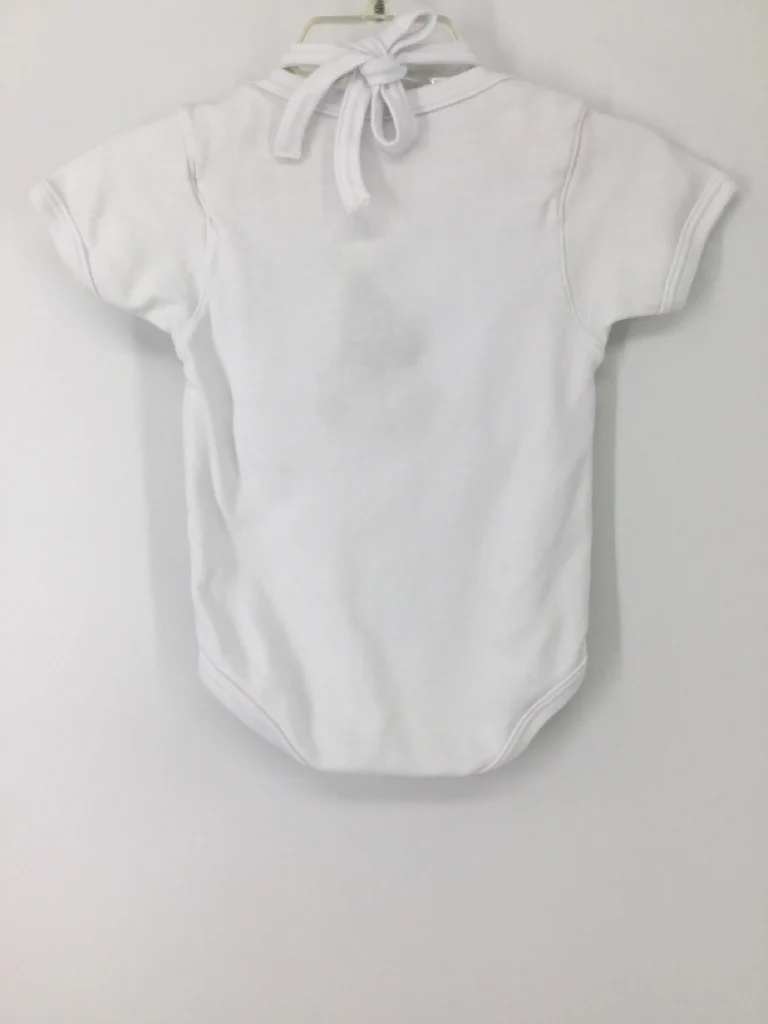 Mudpie Child Size 0-6 Months White Christmas Onesie & Bib - Image 2