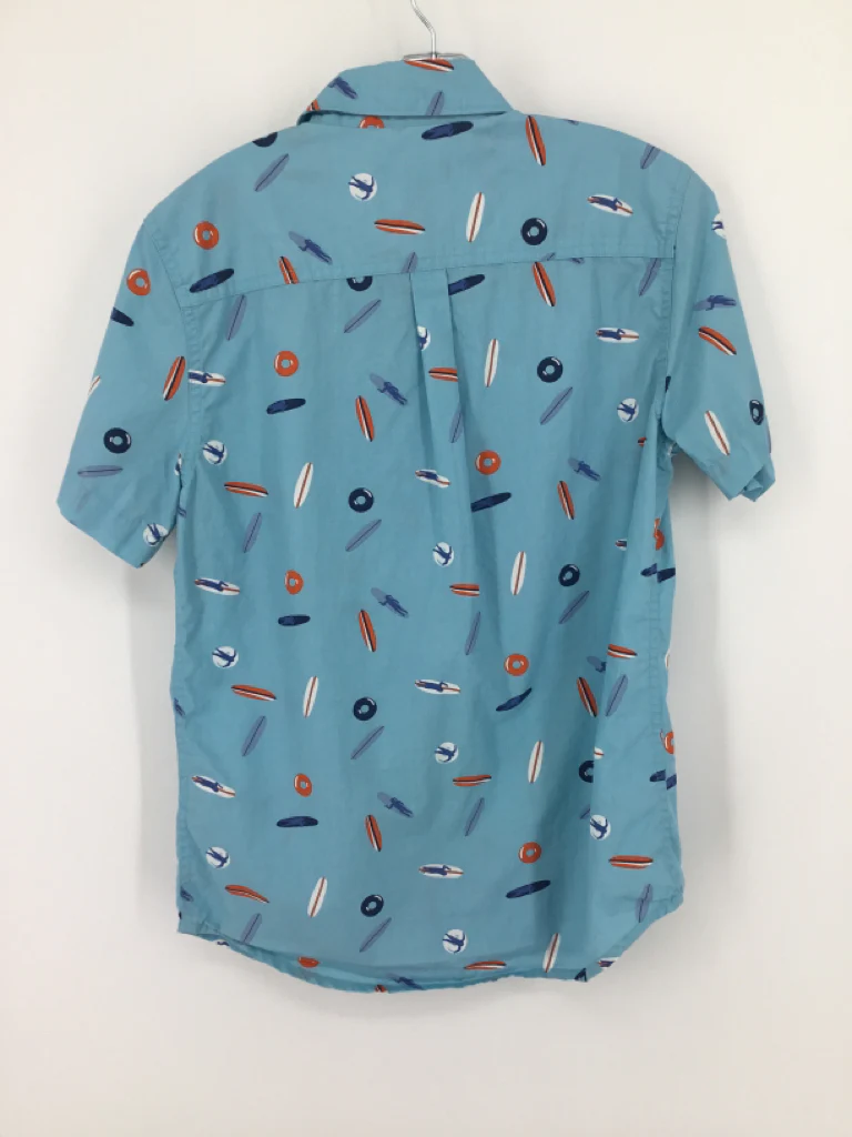 Nordstrom Child Size 10 Blue Print Shirt - boys - Image 2