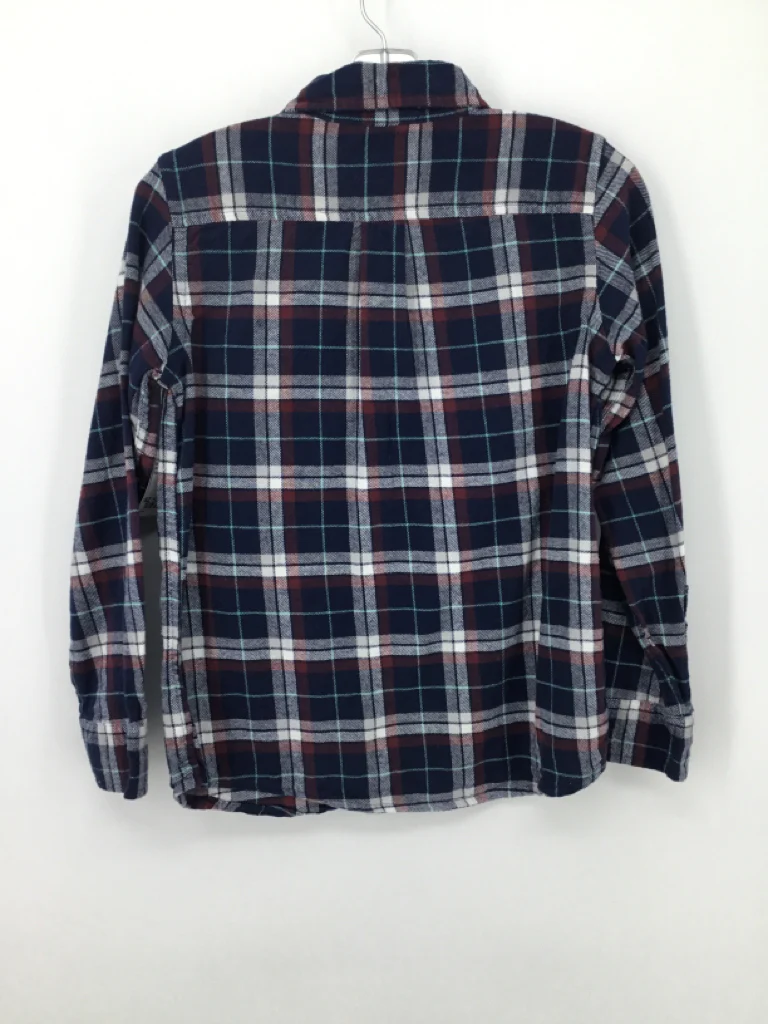 Ocean & Coast Child Size 10 Navy Plaid Shirt - boys - Image 2