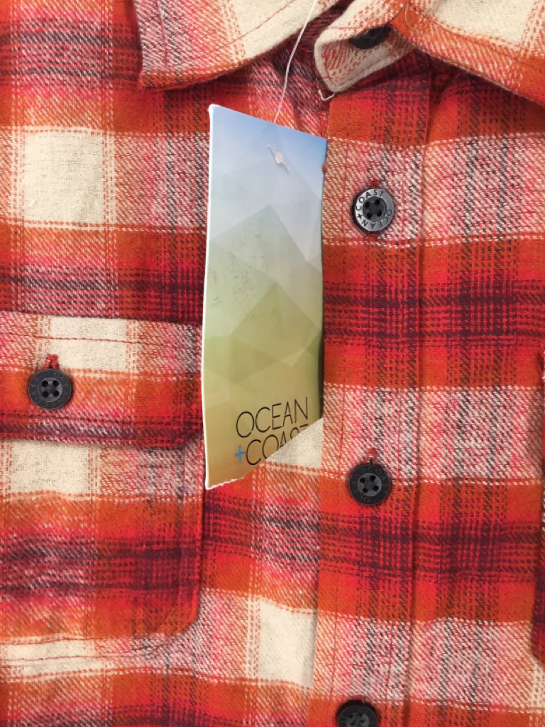Ocean & Coast Child Size 10 Red Plaid Shirt - boys - Image 2
