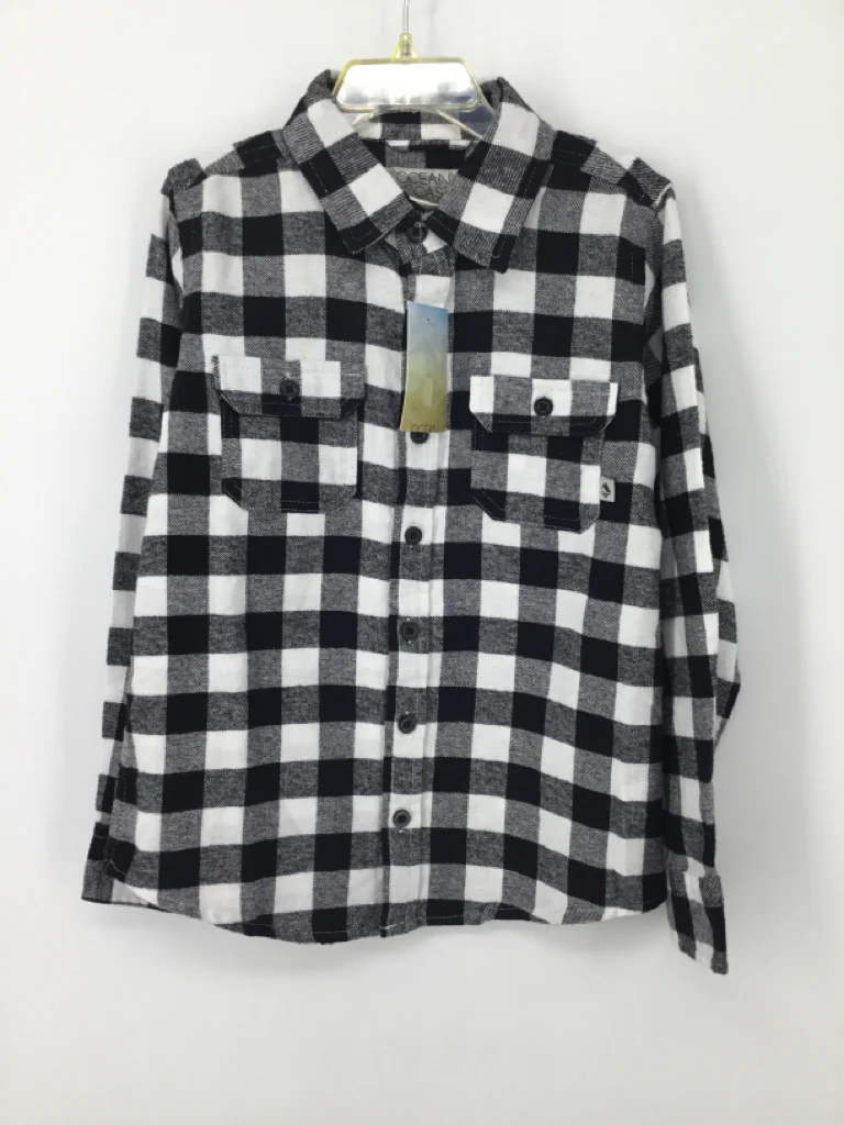 Ocean & Coast Child Size 6 Black Checkered Shirt - boys