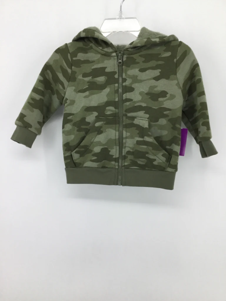okie dokie Child Size 12 Months Green Camoflage Hoodie - boys
