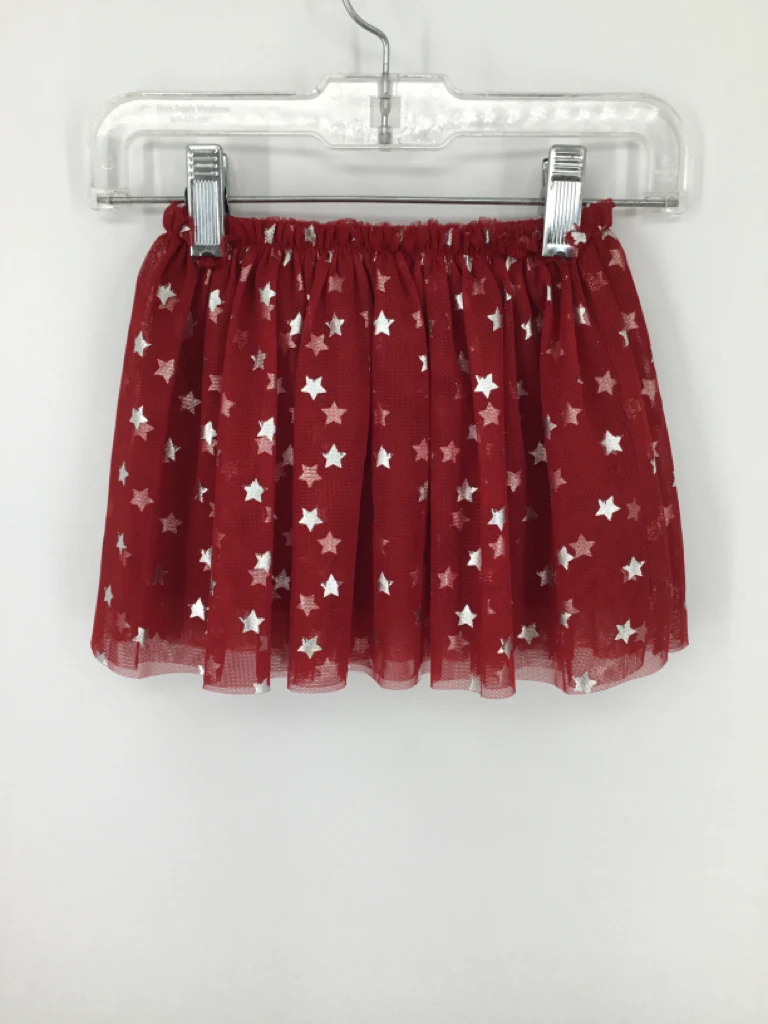 okie dokie Child Size 6 Months Red Stars & Stripes Skirt - Image 2