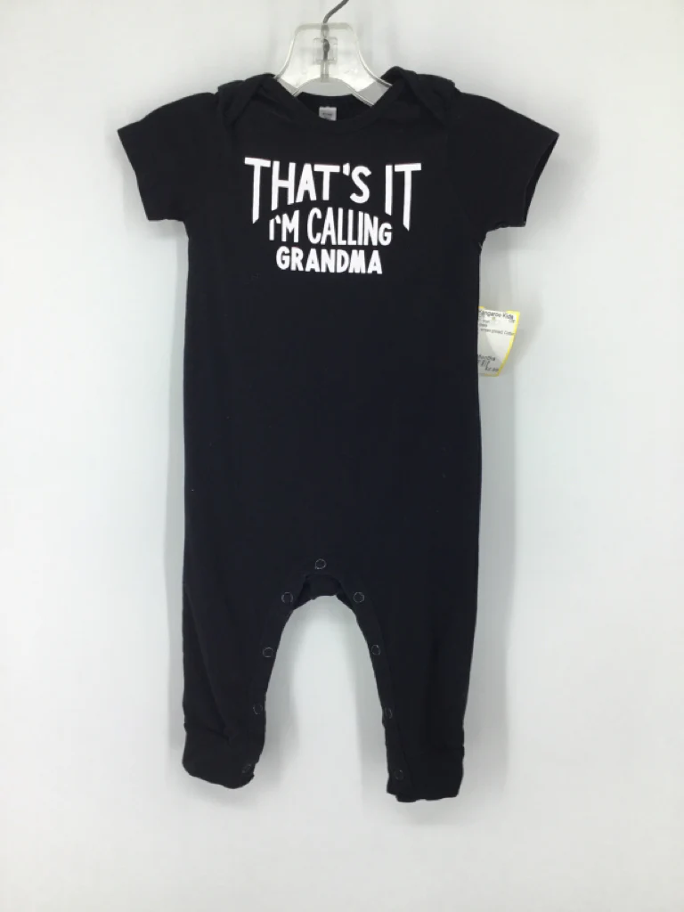okie dokie Child Size 9 Months Black screen printed Outfit - boys