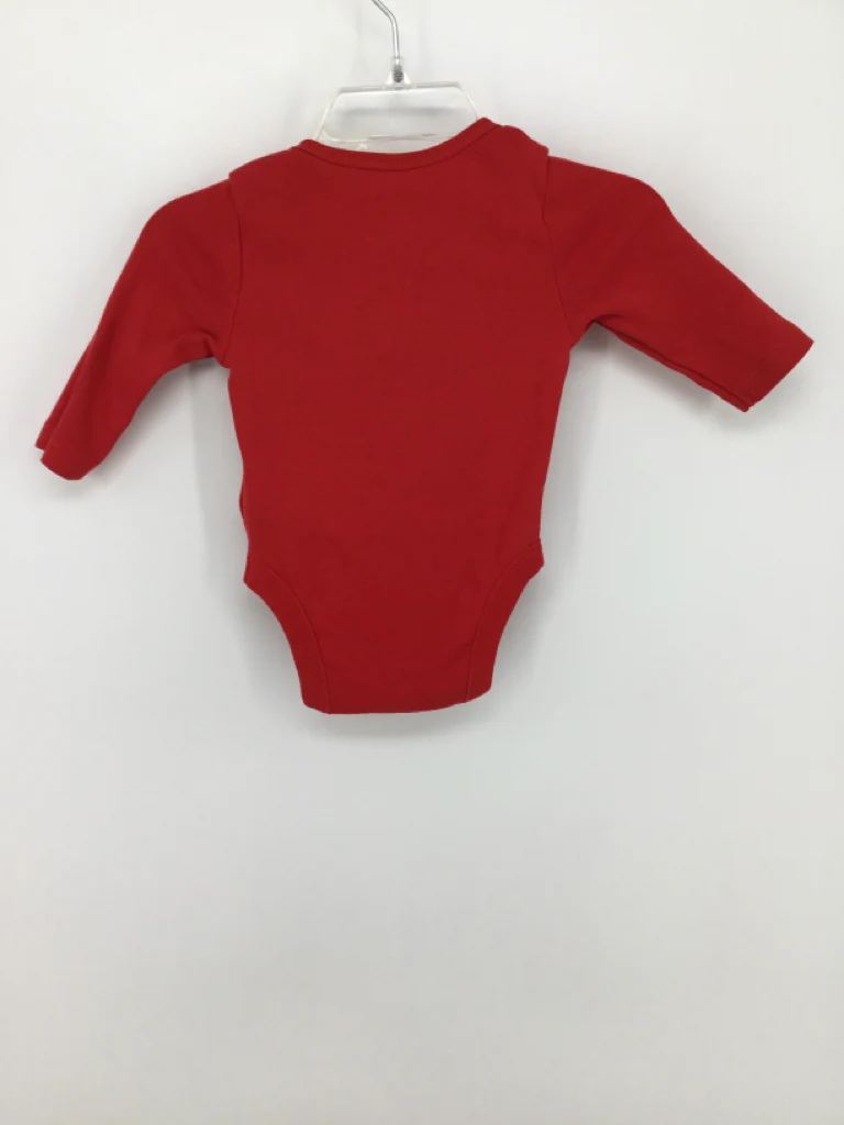 Old Navy Child Size 0-3 Months Red Christmas Onesie - Image 2