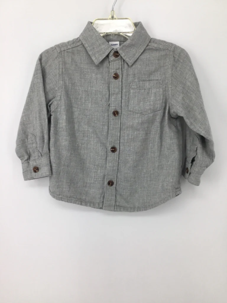 Old Navy Child Size 12-18 Months Gray Solid Shirt - boys
