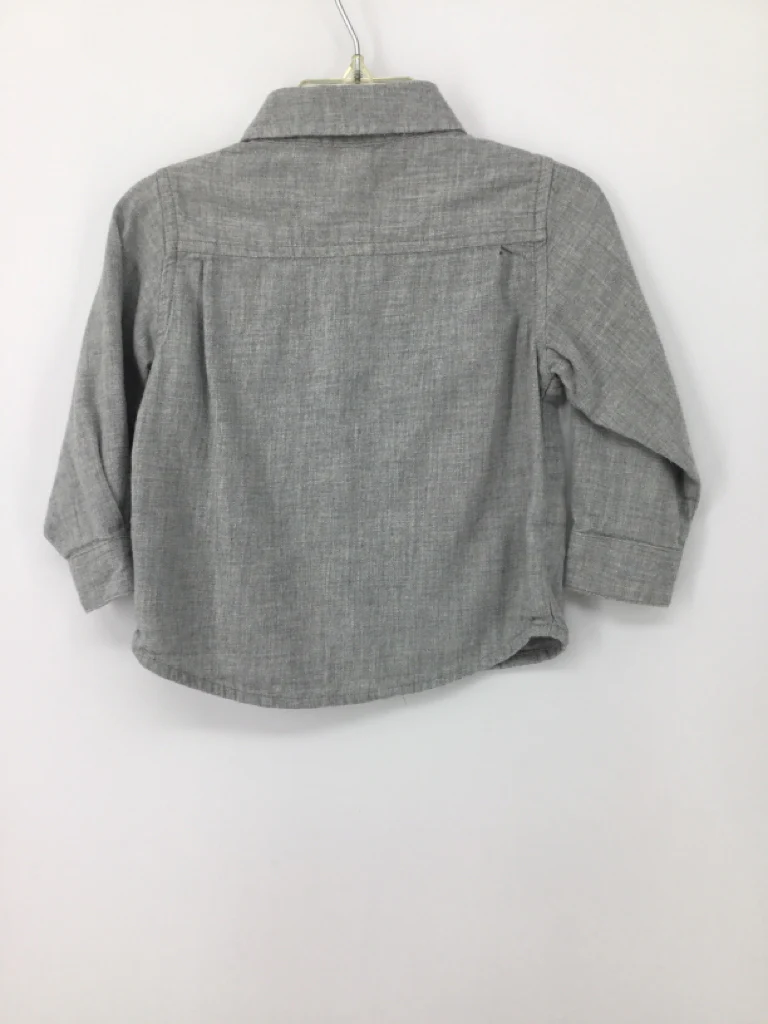 Old Navy Child Size 12-18 Months Gray Solid Shirt - boys - Image 2