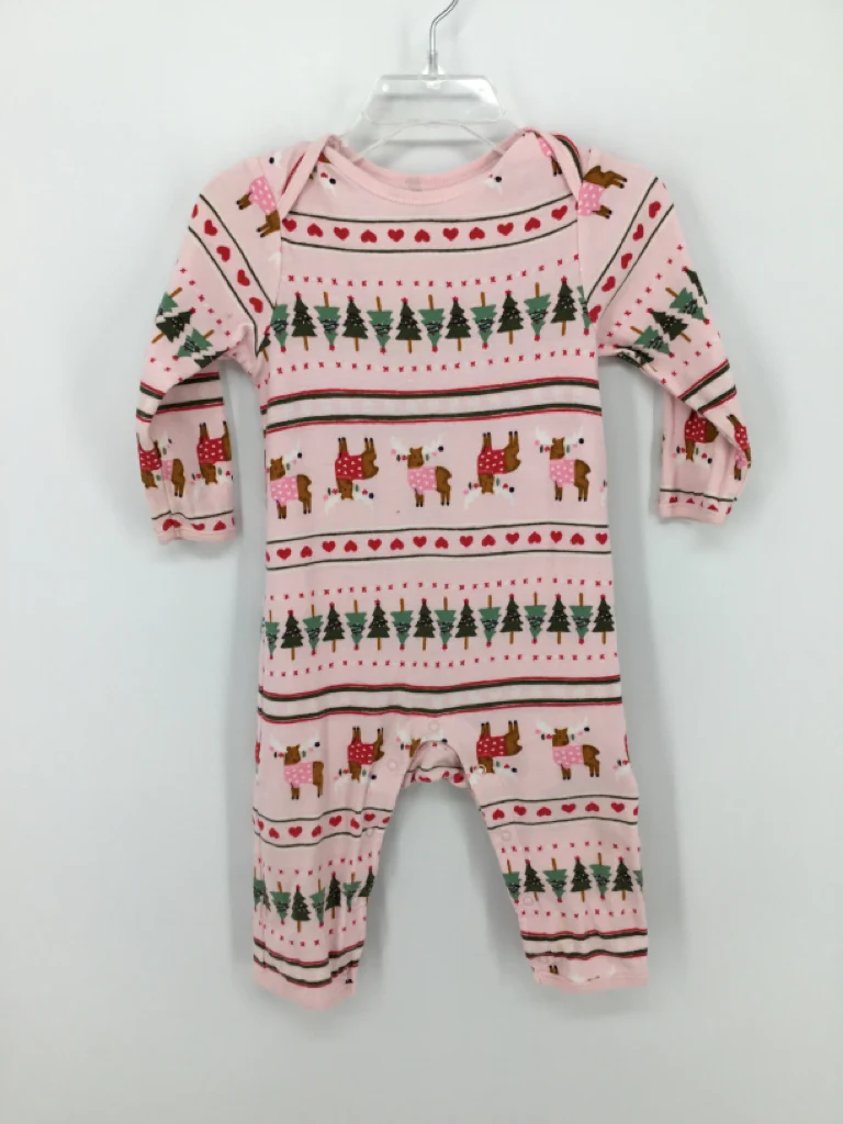 Old Navy Child Size 12-18 Months Pink Christmas Outfit
