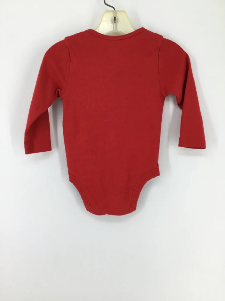 Old Navy Child Size 12-18 Months Red Christmas Onesie - Image 2