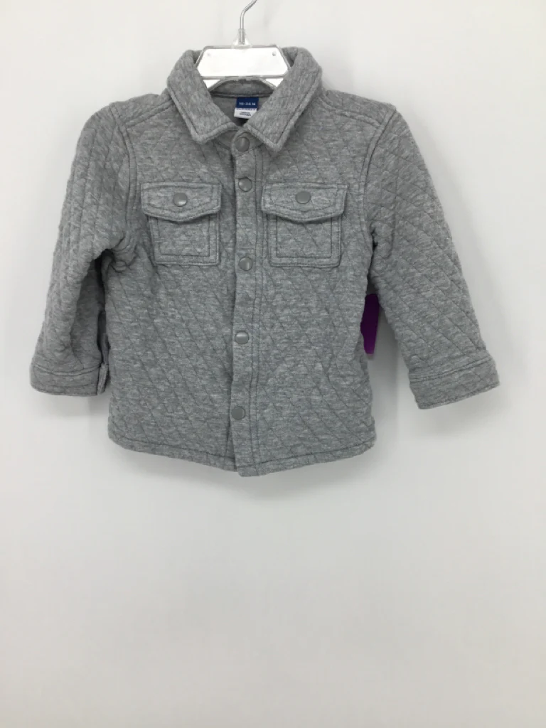 Old Navy Child Size 18-24 Months Gray Solid Shirt - boys