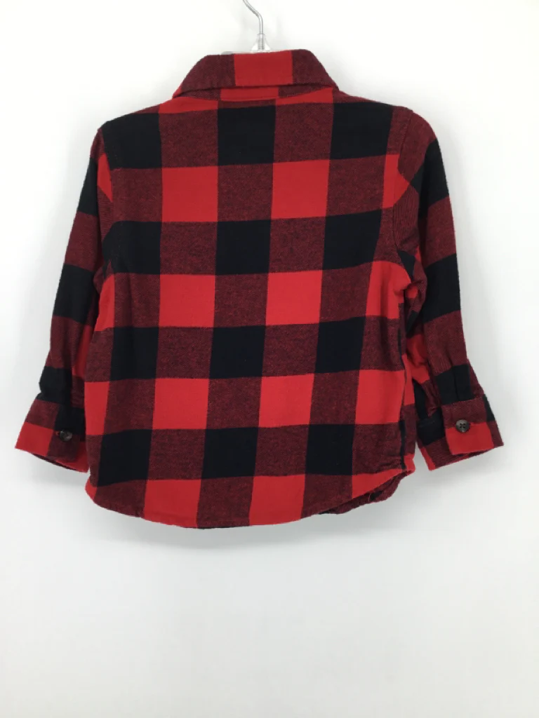 Old Navy Child Size 2 Red Checkered Shirt - boys - Image 2